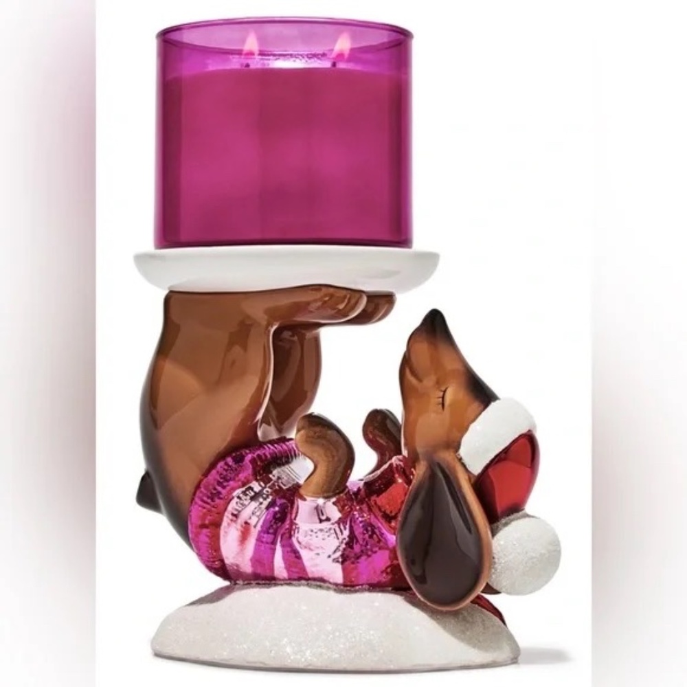HOLIDAY DACHSHUND Candle Holder